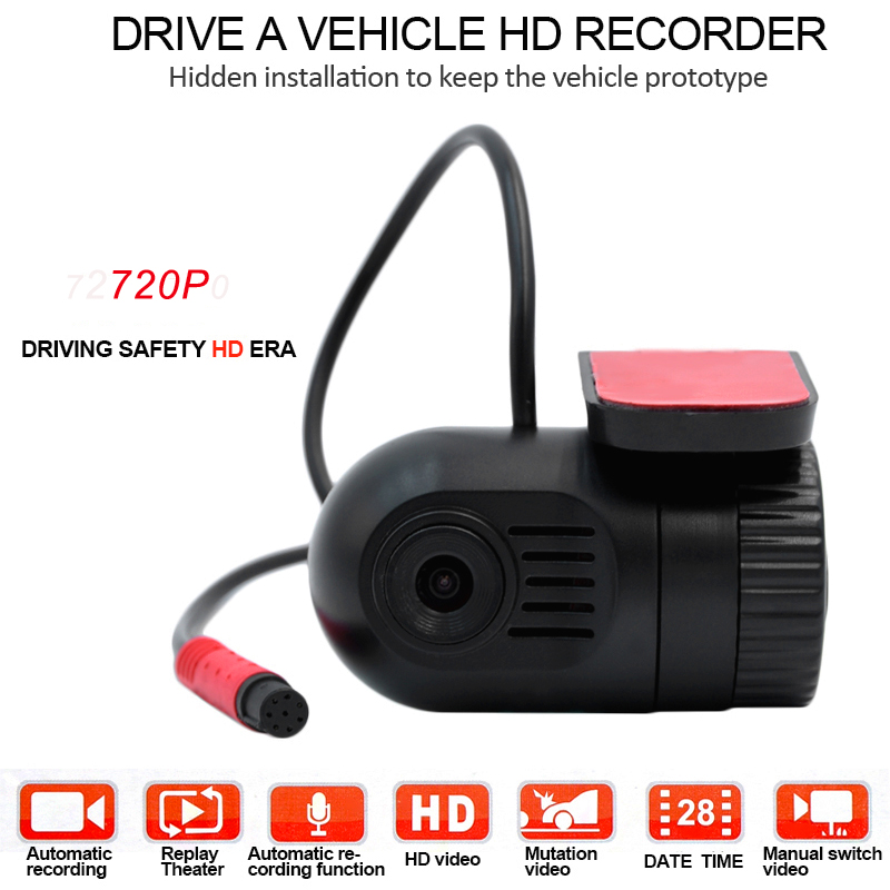  01 HD DVR para coche, grabadora de conducción de coche, cámara  delantera y trasera para automóviles con función de grabación antirrobo  para seguridad del automóvil : Electrónica